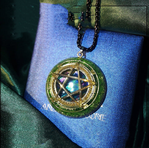 Crystal Pendant Pentagram Necklace
