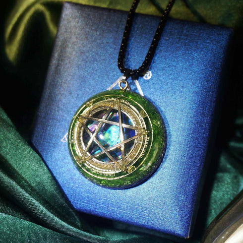 Crystal Pendant Pentagram Necklace