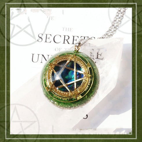 Crystal Pendant Pentagram Necklace